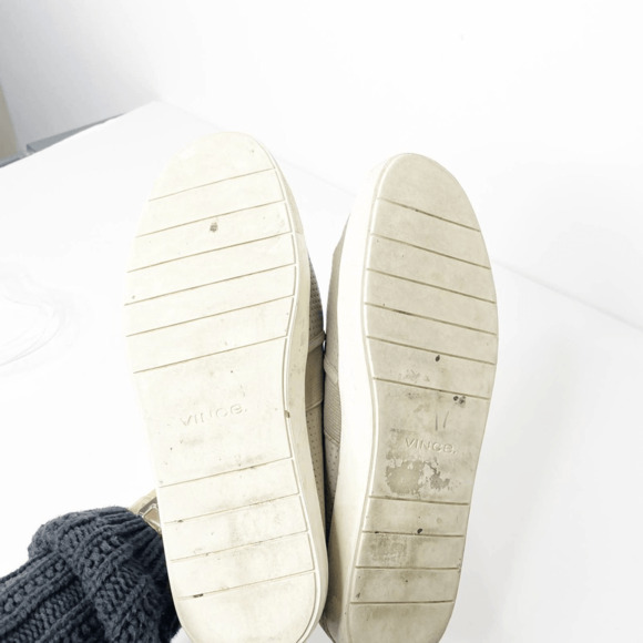 Vince Perforated Leather Blair Sneaker Women's gray leather slip on size US 8 38 - Picture 5 of 6